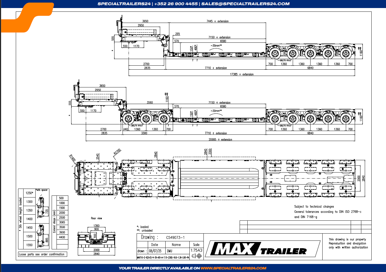 Modular vehicle MAX Trailer MAX710 vehicle for sale